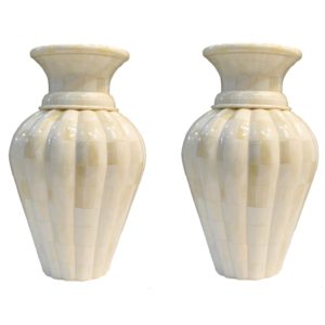 Inlay jar and vases
